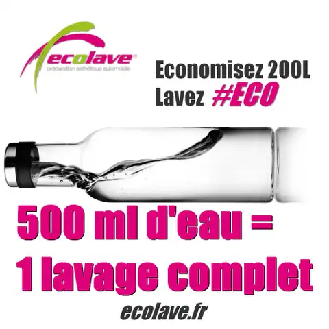 500 ml d'eau = 1 lavage complet